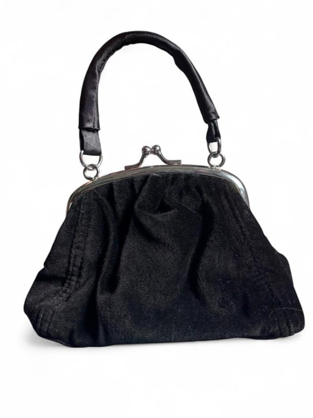 Vintage 2005 Gap Kids Black Satin Kisslock Mini Bag Holiday Release